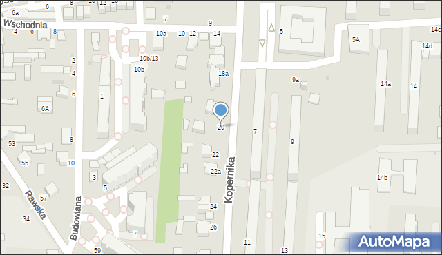 Skierniewice, Kopernika Mikołaja, 20, mapa Skierniewic