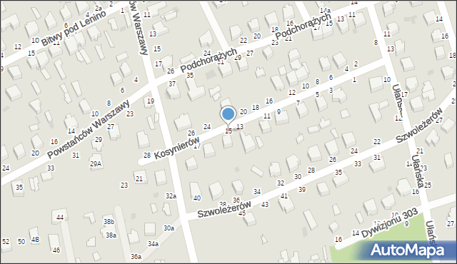 Skierniewice, Kosynierów, 15, mapa Skierniewic