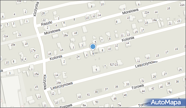 Skoczów, Kolonia, 6, mapa Skoczów