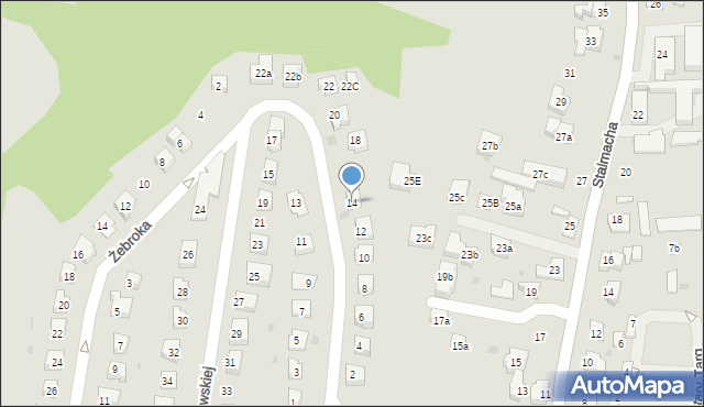 Skoczów, Kossak-Szatkowskiej Zofii, 14, mapa Skoczów