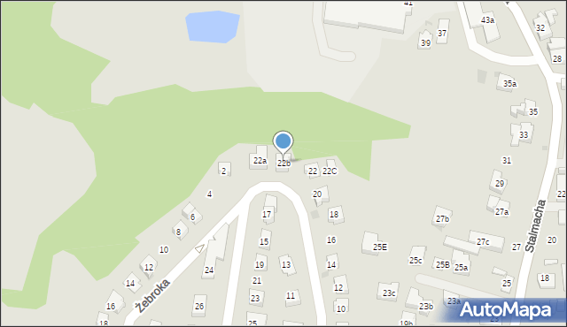 Skoczów, Kossak-Szatkowskiej Zofii, 22b, mapa Skoczów
