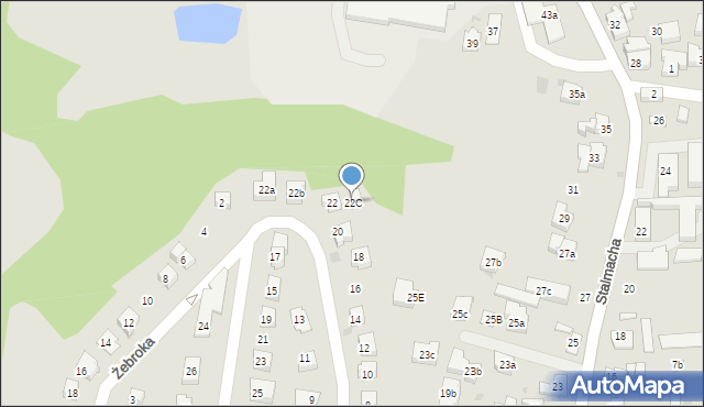 Skoczów, Kossak-Szatkowskiej Zofii, 22C, mapa Skoczów