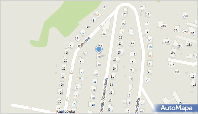 Skoczów, Kossak-Szatkowskiej Zofii, 28, mapa Skoczów