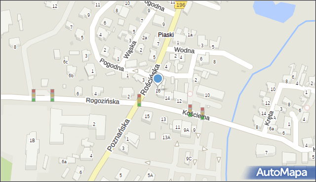 Skoki, Kościelna, 16, mapa Skoki