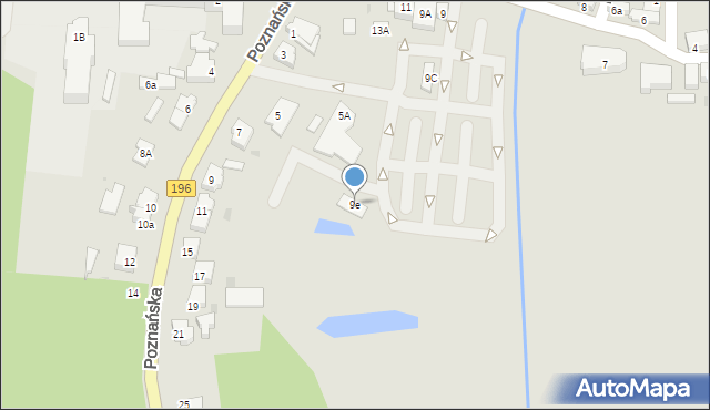 Skoki, Kościelna, 9e, mapa Skoki