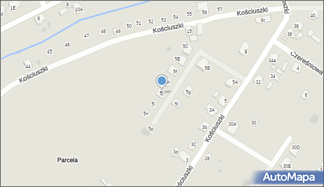 Skoki, Kościuszki Tadeusza, gen., 5j, mapa Skoki