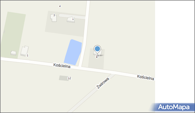 Skokowa, Kościelna, 17, mapa Skokowa