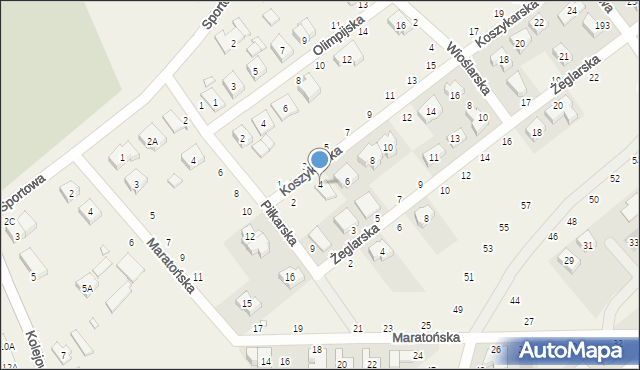 Skórzewo, Koszykarska, 4, mapa Skórzewo