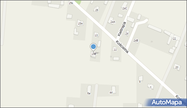 Skrzeszew, Kościelna, 13a, mapa Skrzeszew