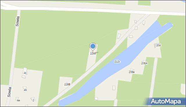 Skrzeszew, Kościelna, 224d, mapa Skrzeszew