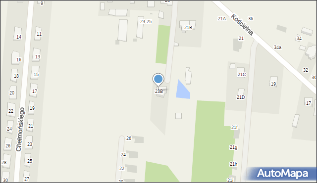 Skrzeszew, Kościelna, 23B, mapa Skrzeszew