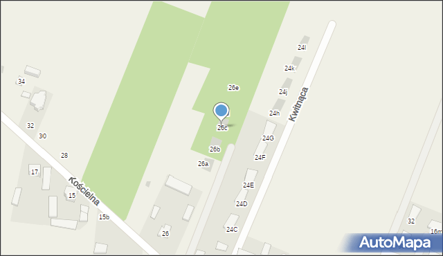 Skrzeszew, Kościelna, 26c, mapa Skrzeszew