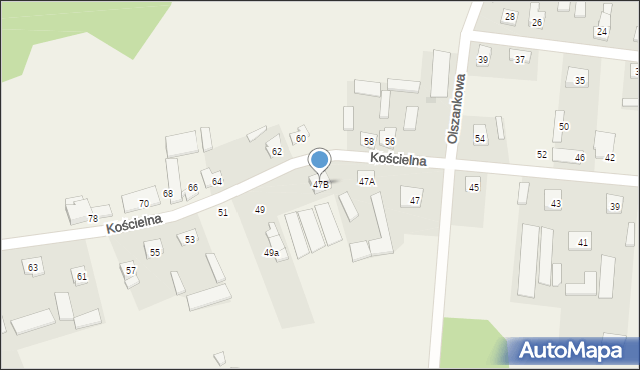 Skrzeszew, Kościelna, 47B, mapa Skrzeszew