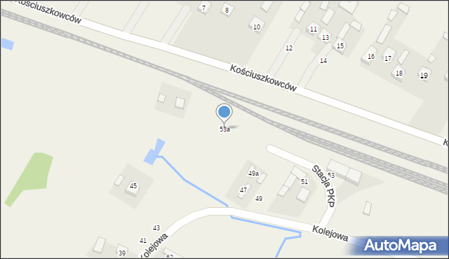 Skrzyńsko, Kolejowa, 53a, mapa Skrzyńsko