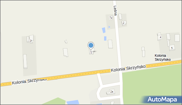 Skrzyńsko, Kolonia Skrzyńsko, 1, mapa Skrzyńsko