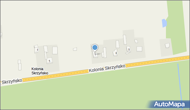 Skrzyńsko, Kolonia Skrzyńsko, 7, mapa Skrzyńsko