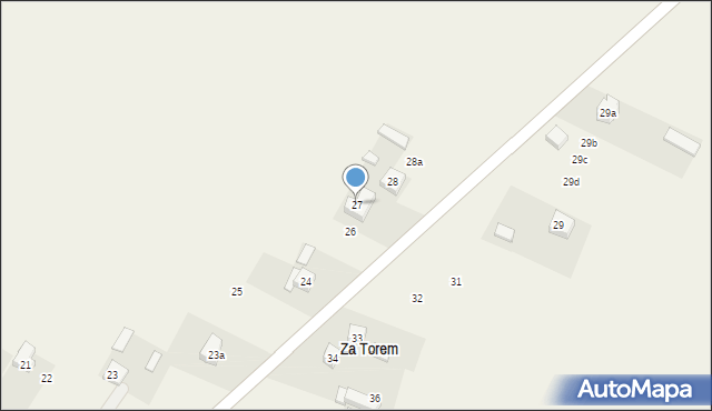 Skrzyńsko, Kościuszkowców, 27, mapa Skrzyńsko