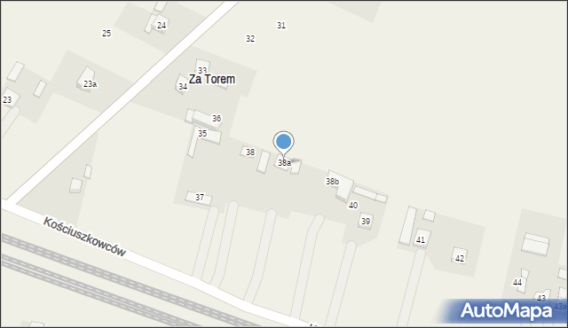 Skrzyńsko, Kościuszkowców, 38a, mapa Skrzyńsko