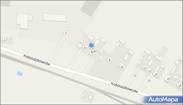 Skrzyńsko, Kościuszkowców, 6, mapa Skrzyńsko