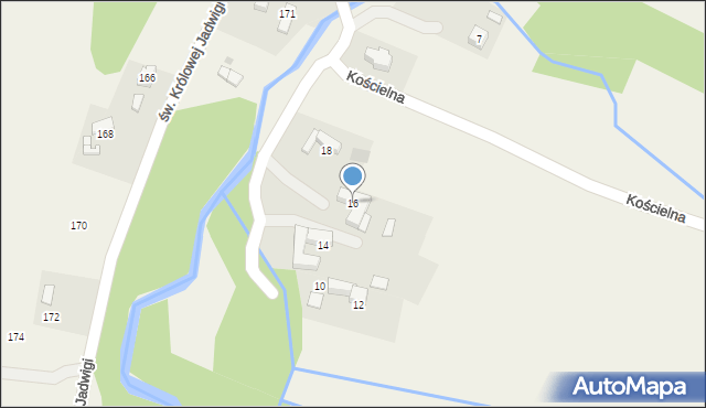 Skrzypne, Kościelna, 16, mapa Skrzypne