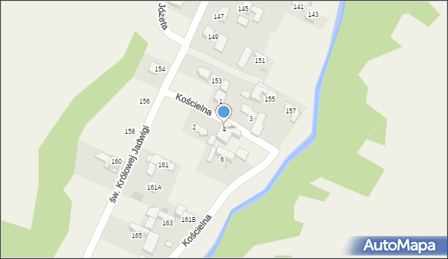 Skrzypne, Kościelna, 4, mapa Skrzypne