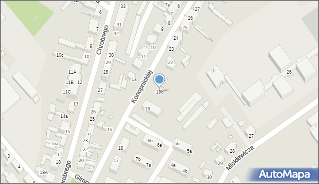 Skwierzyna, Konopnickiej Marii, 19b, mapa Skwierzyna