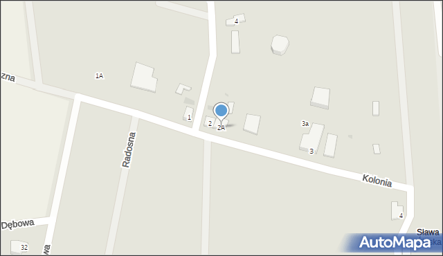 Sława, Kolonia, 2A, mapa Sława