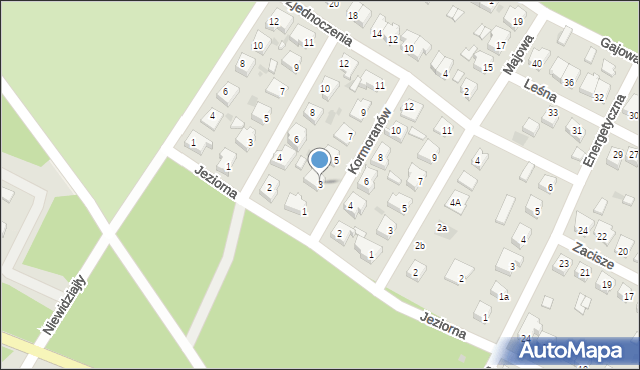 Sława, Kormoranów, 3, mapa Sława