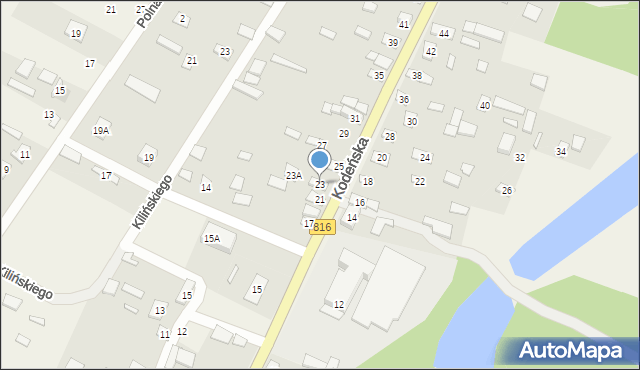 Sławatycze, Kodeńska, 23, mapa Sławatycze