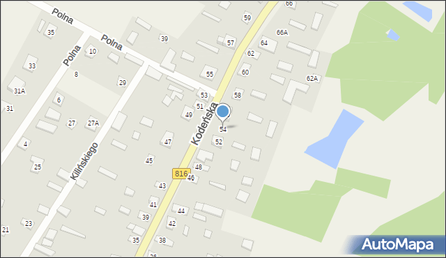 Sławatycze, Kodeńska, 54, mapa Sławatycze