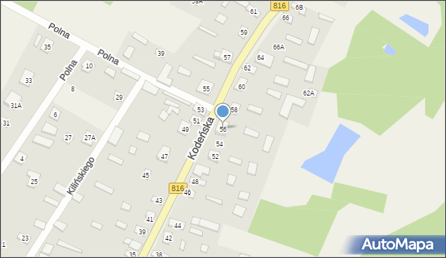 Sławatycze, Kodeńska, 56, mapa Sławatycze