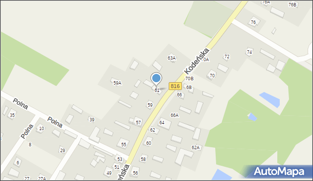 Sławatycze, Kodeńska, 61, mapa Sławatycze