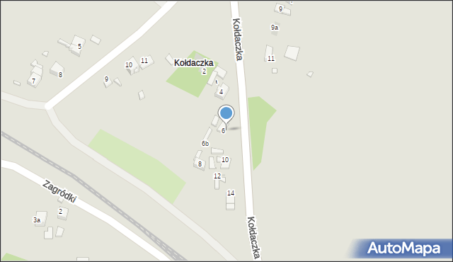 Sławków, Kołdaczka, 6A, mapa Sławków