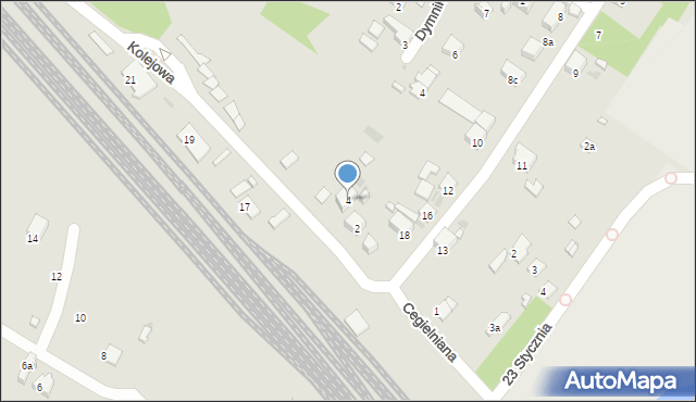 Sławków, Kolejowa, 4, mapa Sławków