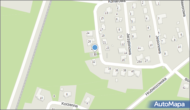 Sławków, Konarowa, 30, mapa Sławków