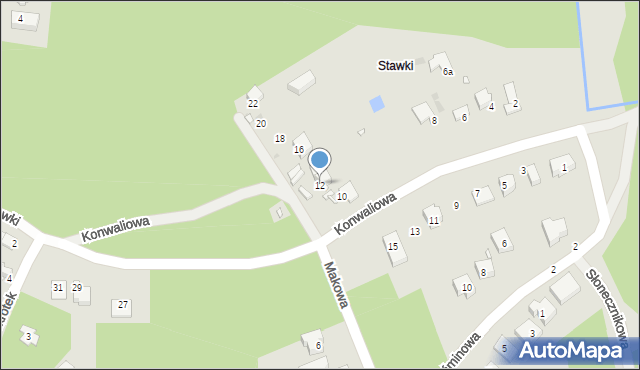 Sławków, Konwaliowa, 12, mapa Sławków