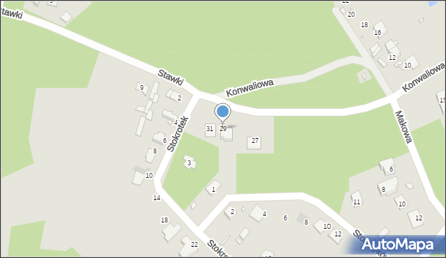Sławków, Konwaliowa, 29, mapa Sławków