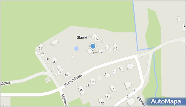 Sławków, Konwaliowa, 8, mapa Sławków