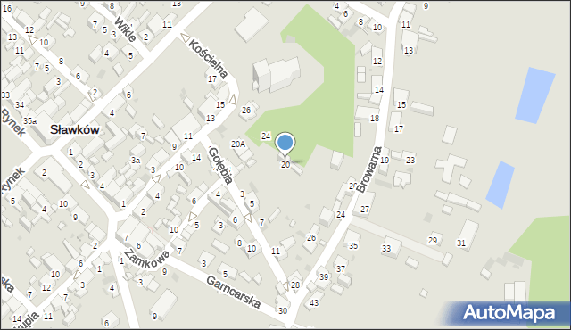 Sławków, Kościelna, 20, mapa Sławków