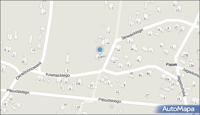 Sławków, Kownackiego Hipolita, 11A, mapa Sławków