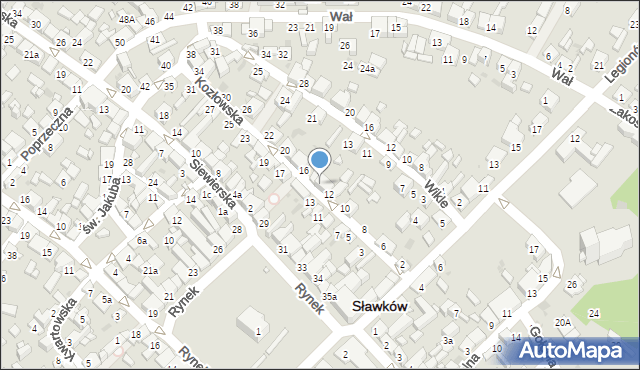 Sławków, Kozłowska, 14, mapa Sławków