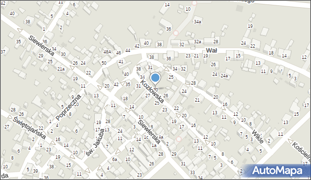 Sławków, Kozłowska, 30, mapa Sławków