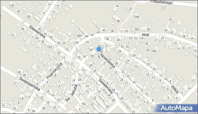 Sławków, Kozłowska, 31, mapa Sławków