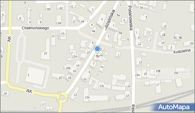 Sławno, Koszalińska, 5b, mapa Sławno