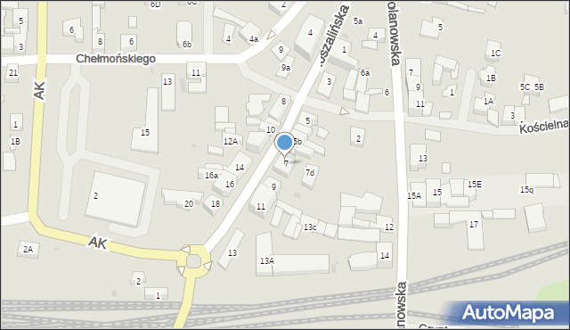 Sławno, Koszalińska, 7, mapa Sławno