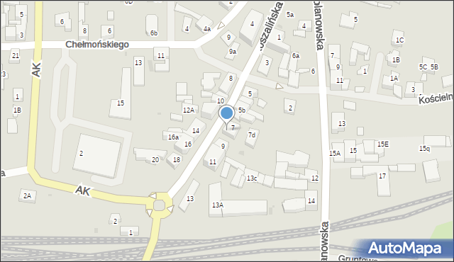 Sławno, Koszalińska, 7A, mapa Sławno