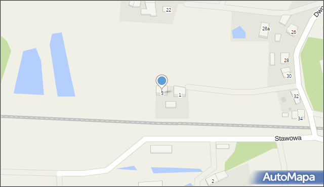 Ślesin, Kolejowa, 3, mapa Ślesin