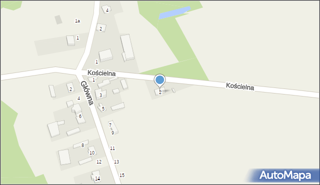 Słomków, Kościelna, 2, mapa Słomków