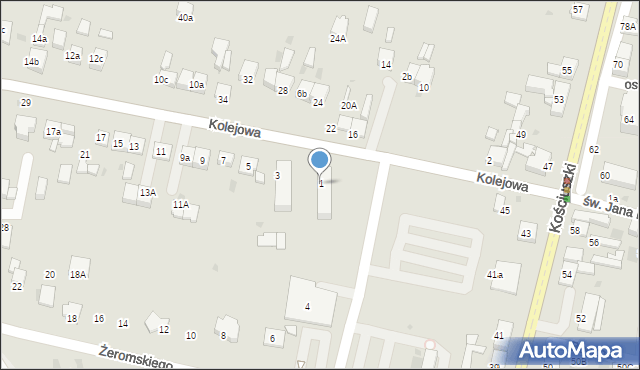 Słomniki, Kolejowa, 1, mapa Słomniki