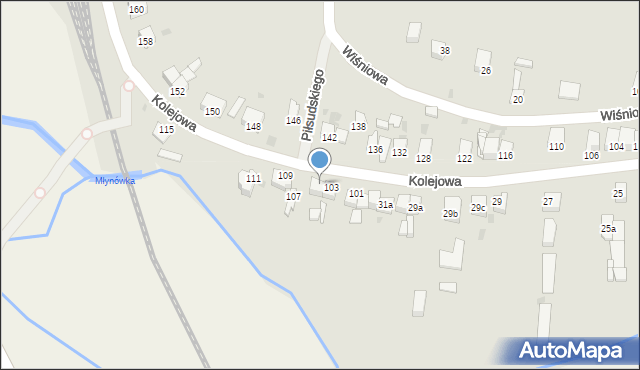 Słomniki, Kolejowa, 105, mapa Słomniki